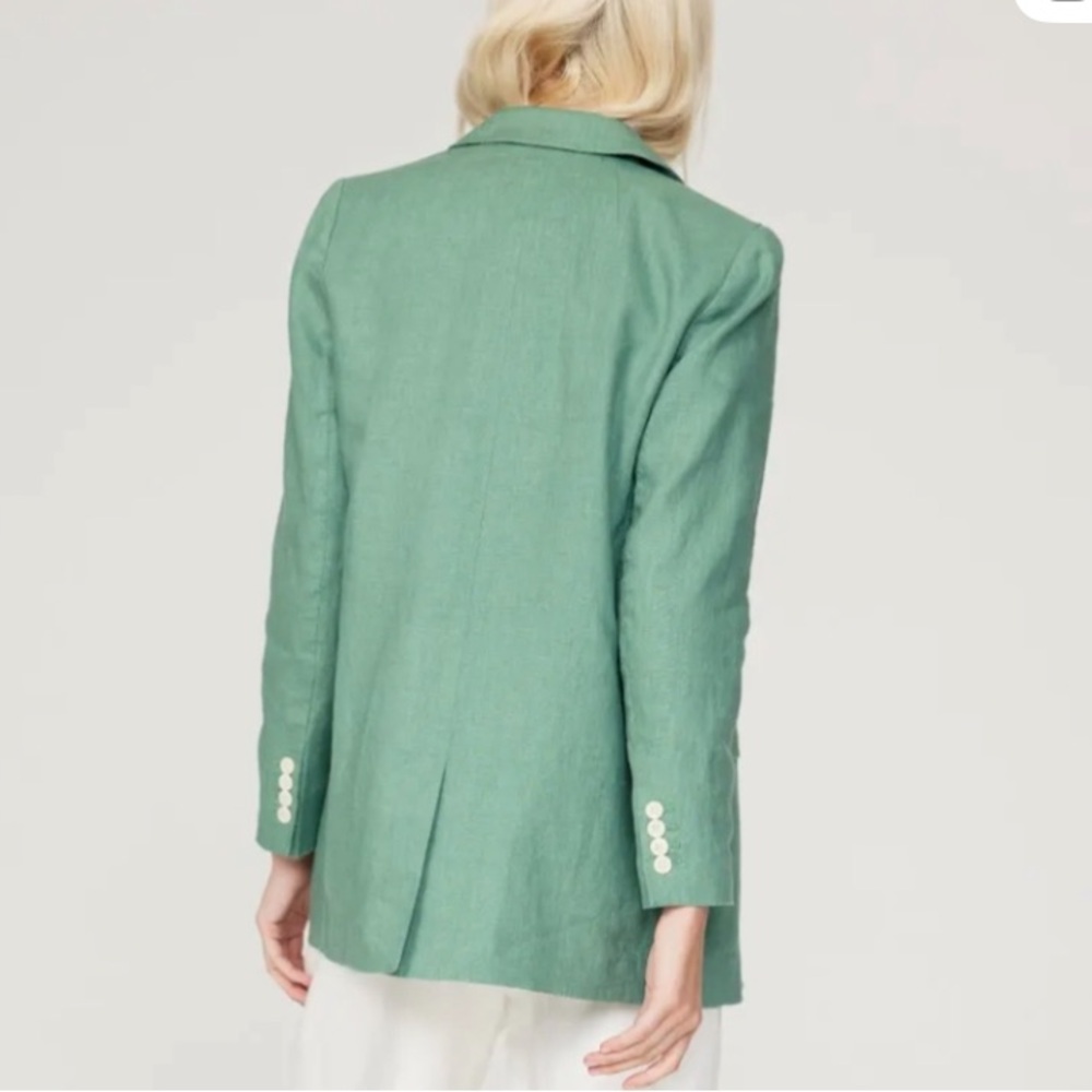 Madewell SeaFoam Green new with tags linen blazer large - Picture 9 of 9